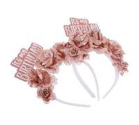 TOPBATHY Cerchietto Floreale da Compleanno per Bambine e Donne Corona di Fiori Boho Morbida e Confortevole Accessori per Chioma Festa a Tema Set da 2 Pezzi