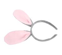 TOPBATHY Cerchietto Orecchie Coniglio in Peluche Grigio Accessorio Festa Versatile per Donne per Halloween e Cosplay
