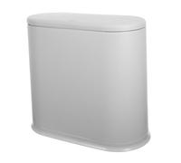 TOPBATHY Cestino Spazzatura Bagno Piccolo con Coperchio Pressione Bidoncino Sottile per Ambienti Stretti Contenitore Plastica Coperto per Camera Cucina e WC