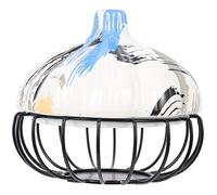 TOPBATHY Cesto porta aglio affettatrice per aglio cesto di frutta cestino con coperchio kitchen storage rack fruits basket cestino portauova accessorio da cucina ferro da stiro