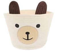 TOPBATHY Cesto Portaoggetti Intrecciato in Corda Di Cotone Organizer Da Scrivania Per Snack e Cosmetici Cestino Per Articoli Vari Da Camera Da Letto Articoli Per Casa