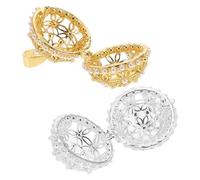 TOPBATHY Ciondoli per Collane Gabbia di Perline in Set da 2 Pezzi, Pendenti a Gabbia Diffusore Design Campana del Palazzo e Perle, Accessori Fai da Te per Aromaterapia e Diffusione Oli