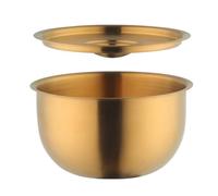 TOPBATHY Ciotola per Zuppa Oro in Acciaio Inox 450ml, con Coperchio | Design Spesso e Robusto, Non Facile da Deformare, per Uso Domestico e Campeggio, Capacità 450ml