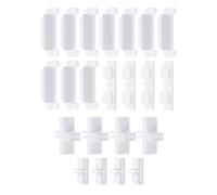 TOPBATHY Clip Divisori per Cassetti in Plastica Bianca Regolabili | Supporto Organizzativo, Struttura Resistente All’usura, Disposizione Adattabile, per Bagno e Cucina, Armadi e Cassetti