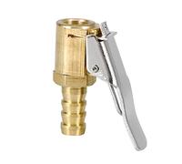 TOPBATHY Connettore Gonfiatore Pneumatici Auto Ottone Clip Rapida per Tubo Valvola Pneumatica Attacco Sicuro per Pompa Aria Garage e Industriale