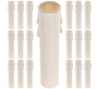 TOPBATHY Copertura per Lampadari di Colore Chiaro Φ25X100Mm, Set da 20 Pezzi in Plastica Effetto Goccia, Adatta per Illuminazione Soggiorno e Decorazioni di Festa