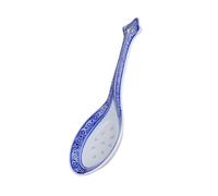 TOPBATHY Cucchiaio da Minestra Design Tradizionale Blu e Bianco Stile Cinese in Ceramica Cucchiaio per Servire Cibo Manico, Resistente al Freddo per Uso Domestico e Ristorazione