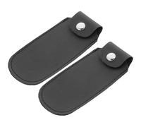 TOPBATHY Custodia Leggera e Portatile in Similpelle Nera per Armonica 10 Fori per Protezione e Trasporto Facile Set da 2 Pezzi