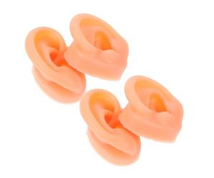 TOPBATHY di Orecchie in Silicone Realistico 2 Paia Destro e Sinistro di Pratica per Piercing All’Orecchio Flessibile e Riutilizzabile Parti Anatomiche Compatte per Formazione e