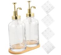 TOPBATHY Dispenser Sciroppo Caffè in Vetro con Pompa Precisa con Etichette per Bar e Casa Riutilizzabile per Succhi e Sciroppi Aromatici