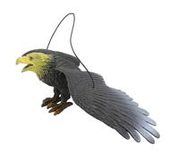 TOPBATHY Esca a forma di falco volante, realistica, con corde da appendere, deterrente per uccelli a forma di aquila, spaventapasseri finti per decorazione da giardino