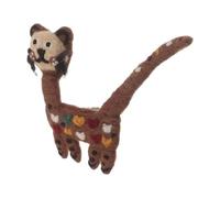 TOPBATHY Fermaglio per Chioma a Forma di Gatto in Feltro Infeltrito ad Ago, Molletta Piccola Color Caffè, Accessorio Artigianale per Ragazze, Delicato sui Chioma, per Acconciature