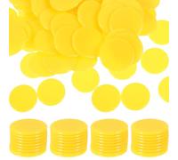 TOPBATHY Fiches Bingo Arancioni 100 Pezzi in ABS per Giochi e Conteggi | Superficie Liscia Trasparente, Leggere e Bave, per Attività Scolastiche e Serate di Poker
