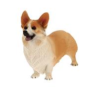 TOPBATHY Figura di Cane Corgi Realistica in Plastica per Decorazione da Scrivania e Armadio, Statuetta Statica Dettagli Fini e Lavorazione Delicata