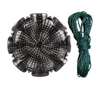 TOPBATHY Gabbia per Pesca in Plastico Fondo Piatto e Forma Rotonda, Trappola per Esche per Pesci e Anguille, Previene la Perdita Dell'esca e Aumenta Le Catture, la Pesca