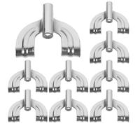 TOPBATHY Ganci Artiglio Kit di Montaggio in Metallo Argento 10 Pezzi per Grancassa Resistenti Compatibili Cerchi Standard per Batteria