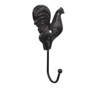 TOPBATHY Gancio Decorativo da Parete in Ferro Battuto a Forma di Gallina, Gancio Appendiabiti Rustico per Cappotti, Borse e Asciugamani, Supporto Resistente per Ingresso, Cucina e Camera