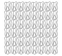 TOPBATHY Graffette Scolastiche a Forma di Dente 150 Pezzi, Fermagli Metallici per Documenti, Clip per Foto e Segnalibri, Accessori per Ufficio e Scuola, Colore Nero