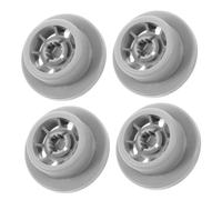 TOPBATHY Kit 4 Pezzi Ruote per Lavastoviglie, Rullo Inferiore per Cestello Scolapiatti, Accessorio Resistente e Facile da Installare, Compatibile con Modelli Selezionati, per Riparazione