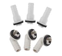 TOPBATHY Kit Scarico Condizionatore 6 Pezzi Connettore a Gomito per Tubo di Drenaggio Raccordi di Scarico Condensa Accessori per Estensione Materiale Abs Facile Installazione