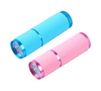 TOPBATHY Lampada per Manicure e Asciugatrice per Nail Art 2 Pezzi Mini Portatile LED Gel UV per Uso Domestico e Salone Viaggi Rosa e Blu