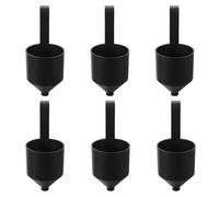 TOPBATHY Liquid consistency cup, liquid viscosity measuring cup, plastico nero, 6Pezzi, per factory e laboratory, supporta l'adeguamento della formulazione della vernice, misurazione della