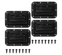 TOPBATHY Maniglia a Molla in Metallo Resistente per Flight Case, Kit da 4 Pezzi con Viti, Maniglie Incassate Salvaspazio per Casse Strumenti e Attrezzature da Esterno