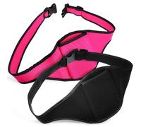 TOPBATHY Marsupio Microfono Wireless in Neoprene Leggero e Traspirante, Cintura Trasmettitore per Fitness e Attività All’aperto, Set 2 Pezzi Nero e Rosa, Supporto Sicuro per Microfono