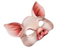 TOPBATHY Maschera da Animale Maiale in Eva Resistente e Riutilizzabile, Design Realistico a Mezza Faccia per Feste di Halloween e Cosplay per Adulti e Donne