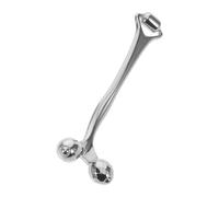 TOPBATHY Massaggiatore Facciale in Metallo Bifacciale Rullo per Viso e Collo, Strumento Compatto per Massaggio Lifting e Assorbimento Crema, per Cura Pelle e Relax a Casa in Viaggio