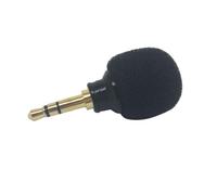 TOPBATHY Mini Microfono Stereo Portatile per Registrazione Vocale Compatibile con Smartphone e Design Compatto Nero per Chat Online e Uso Mobile