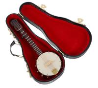 TOPBATHY Mini Strumento Decorativo in Legno, Figurina Realistica | Supporto e Scatola Portaoggetti, Finitura Liscia Nera, per Mensole, Armadi, Sala Musica e Prove