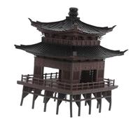 TOPBATHY Miniatura Padiglione da Giardino in Zen Asiatico per Acquari e Bonsai Statua da Resistente e Compatta per Decorazione Casa e Ufficio