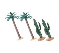 TOPBATHY Modelli di Alberi in Miniatura Plastica Realistica per Paesaggi Fai da Te, Decorazioni Tavolo di Sabbia Mini Palma Artificiale, Set 4 Pezzi per Architettura e Modellismo