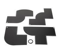 TOPBATHY Modelli per Barba da Uomo Strumenti Guida per Modellare la Barba e Attaccatura dei Capelli Kit di Modellazione Misurazione per Taglio Professionale Accessori da Barbiere Riutilizza