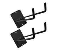 TOPBATHY Organizer da Parete 2 Pezzi in Ferro per Attrezzi da Giardino | Design a Muro, per Pale e Tubazioni, Nero, Soluzione Salvaspazio per Interno e Capanno