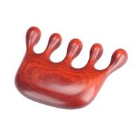 TOPBATHY Pettine Massaggiante in Legno Ergonomico per Capelli con Denti Larghi e Testa Sfera Stimola la Circolazione e Massaggia i Meridiani Strumento Manuale per Massaggio del Capelluto