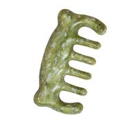 TOPBATHY Pettine Massaggiante in Pietra Preziosa per Capelluto Pettine Portatile Guasha per Capelli Spazzola in Pietra per Cura Capelli