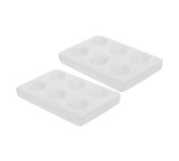 TOPBATHY Piastra di Reazione in Ceramica Versatile e Facile da Pulire 2 Pezzi 6 Fori per Laboratorio Chimica e Test Chimici