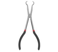 TOPBATHY Pinza a Becchi Lunghi Nera in Acciaio per Cablaggio Manuale | Design a Lunga Portata, Impugnatura Arcuata, Rivestimento Esterno in Gomma
