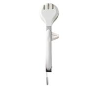 TOPBATHY Pinze per Antipasti in Silicone e Acciaio Inox, Argento | Impugnatura Sicura per Cibi Caldi, Finitura Lucida e Testurizzata, Uso Outdoor e Padella
