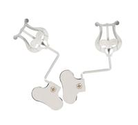 TOPBATHY Porta Spartiti per Tromba 2 Pezzi in Ferro Argento Angolo Regolabile e Design Semplice Compatibile per Strumenti Musicali a Banda
