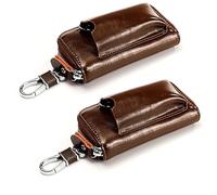 TOPBATHY Portachiavi per Chiavi Auto Borsa da Cintura con Gancio Appeso Custodia Resistente e Protettiva Design Vintage Elegante per Uomo