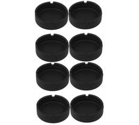 TOPBATHY Posacenere In Silicone Da 8 Pezzi Posacenere Squisito Contenitore Per Cenere Da Contenitore Accessorio Semplice Decorativo e Nero