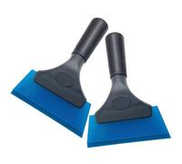 TOPBATHY Raschia Ghiaccio per Parabrezza 2 Pezzi in Cuoio Bovino e Plastica per Applicazione Pellicole Adesive Auto e Rimozione Neve Veicoli