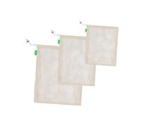 TOPBATHY Sacchetti in Rete Di Cotone Riutilizzabili Coulisse Per Frutta e Verdura, Set 3 Pezzi (20x25cm, 25x30cm, 30x40cm), e Lavabili Per Conservazione Alimentare Quotidiana