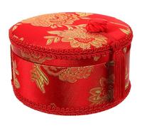 TOPBATHY Scatola per Attrezzi da Cucito Rotonda Coperchio Organizer per Spilli e Aghi Decorativo Astuccio Pratico per Lavori di Quilting e Fai da Te Domestico