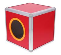 TOPBATHY Scatola per Donazioni in Metallo Alluminio Bloccare Contenitore per Lotteria con Fessura Cassetta per Voti e Raccolta Fondi per Eventi e Concorsi Rosso