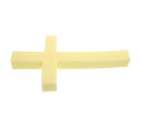 TOPBATHY Schiuma Croce per Composizioni Floreali, Supporto Grande Giallo | Inserto in Spugna, Uso per Cimitero e Giorno della Memoria, Stabilità Affidabile, Trattiene Acqua