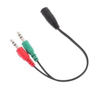 TOPBATHY Sdoppiatore Audio per Cuffie E Microfono Adattatore Dual Jack Femmina per Condivisione Audio Compatibile con Smartphone E Computer Cavo Resistente E Durevole